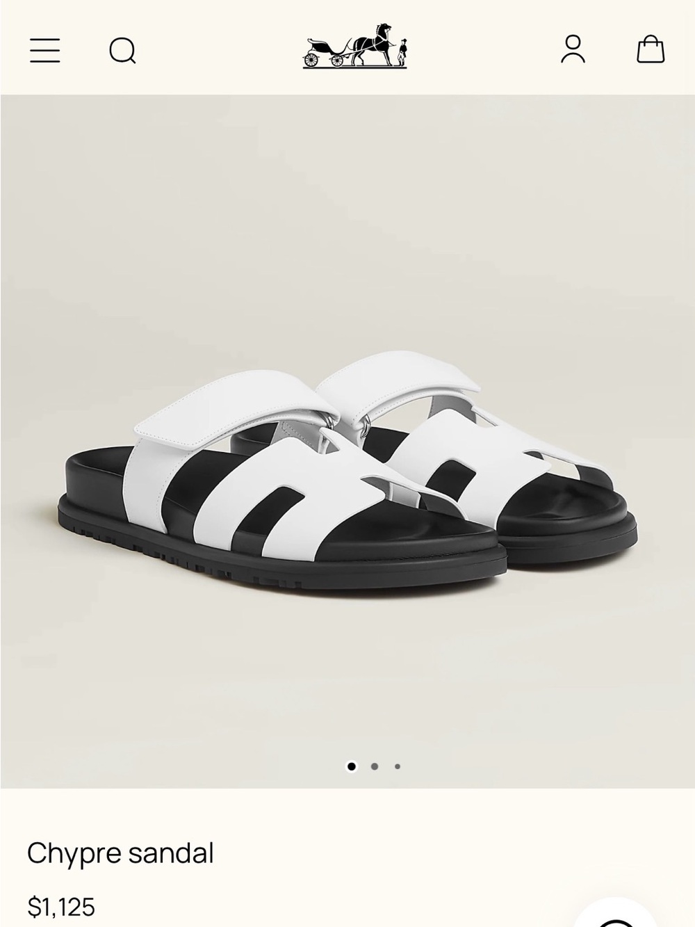 H Style Chypre White Slide Sandals
